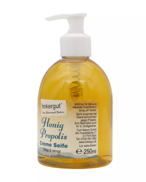 Honig Propolis Creme Seife flüssig  250 ml (Imkergut)